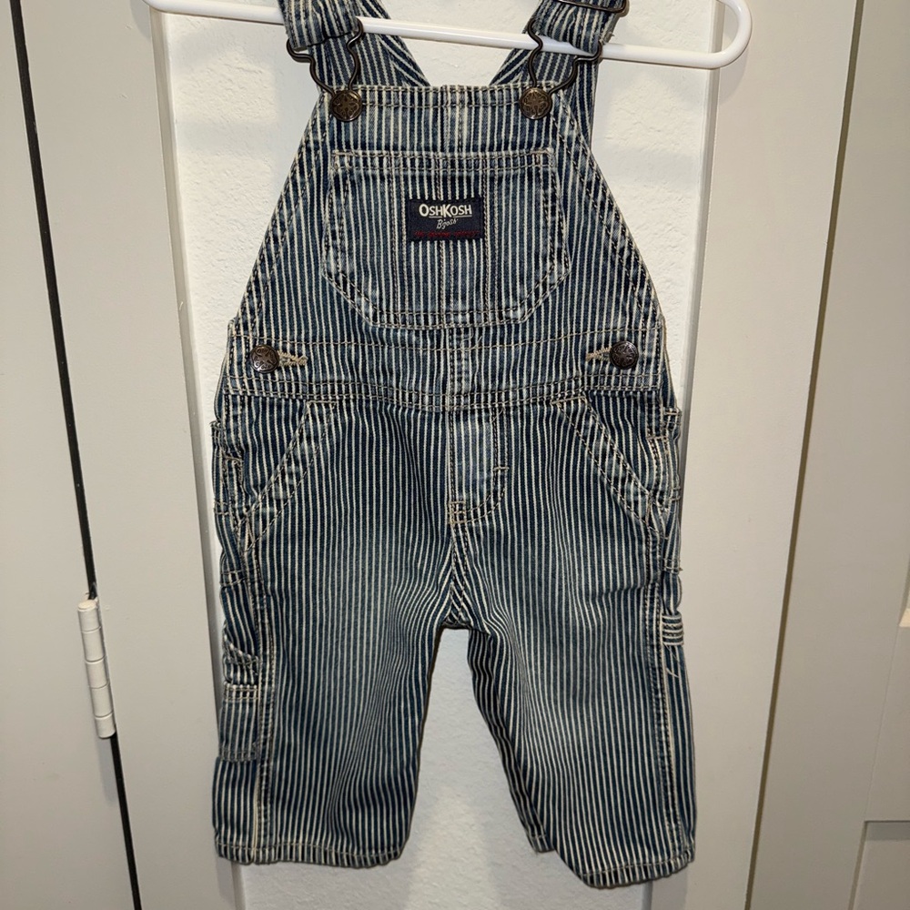 OshKosh B'gosh Navy Striped Overalls